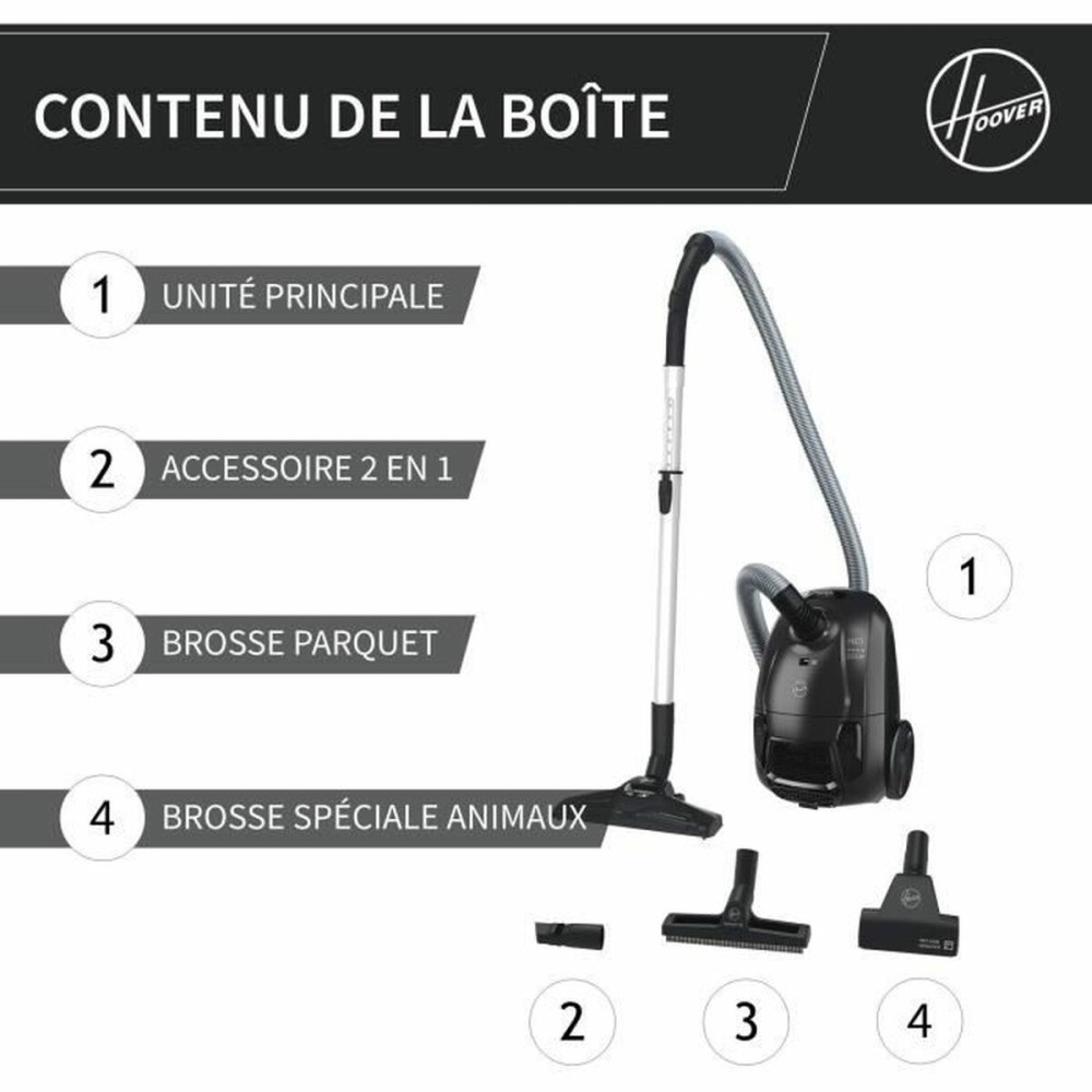 Aspirateur Hoover HE120PET 011 Noir Gris 700 W