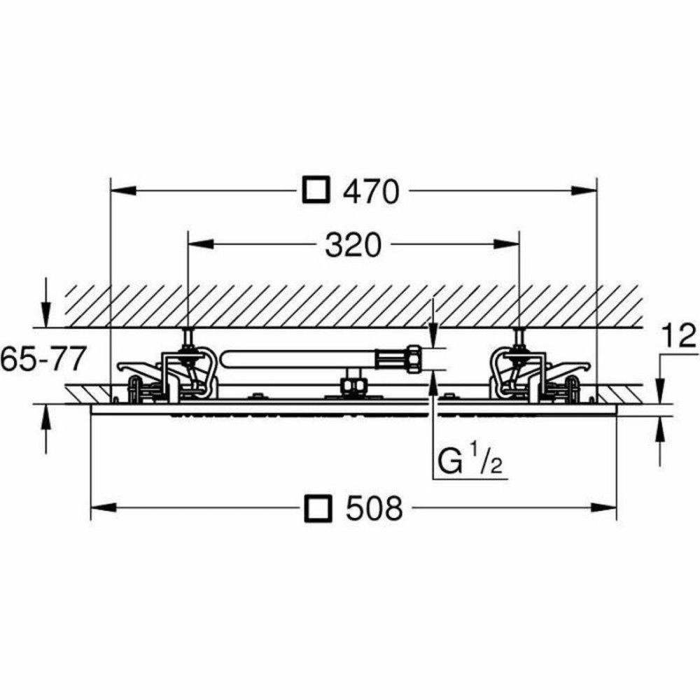 Duschkopf Grohe Metall Edelstahl 50,8 cm