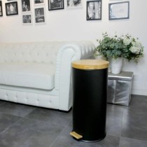 Rubbish Bin Kitchen Move Black Matte back 30 L