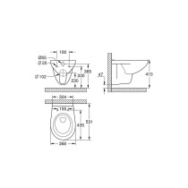 Toilet Grohe Suspended White