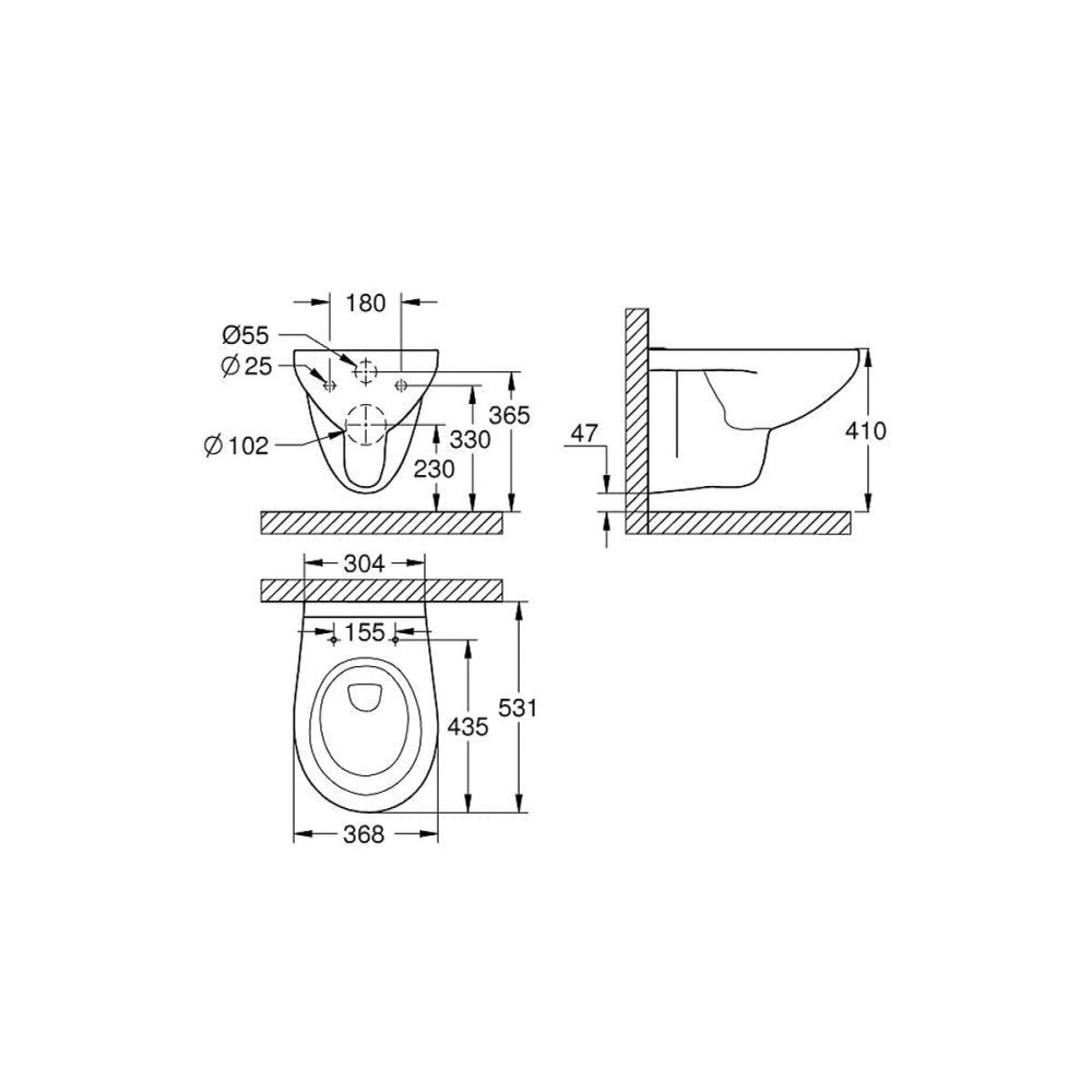 Toilet Grohe Suspended White