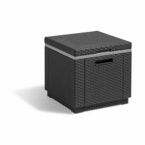 Side table Allibert by KETER Ice Cube graphite 42 x 42 x 41 cm Grey