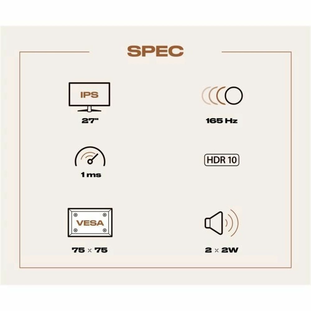 Écran Japannext JN-27IPS165WQHDR-HSP WQHD 27"