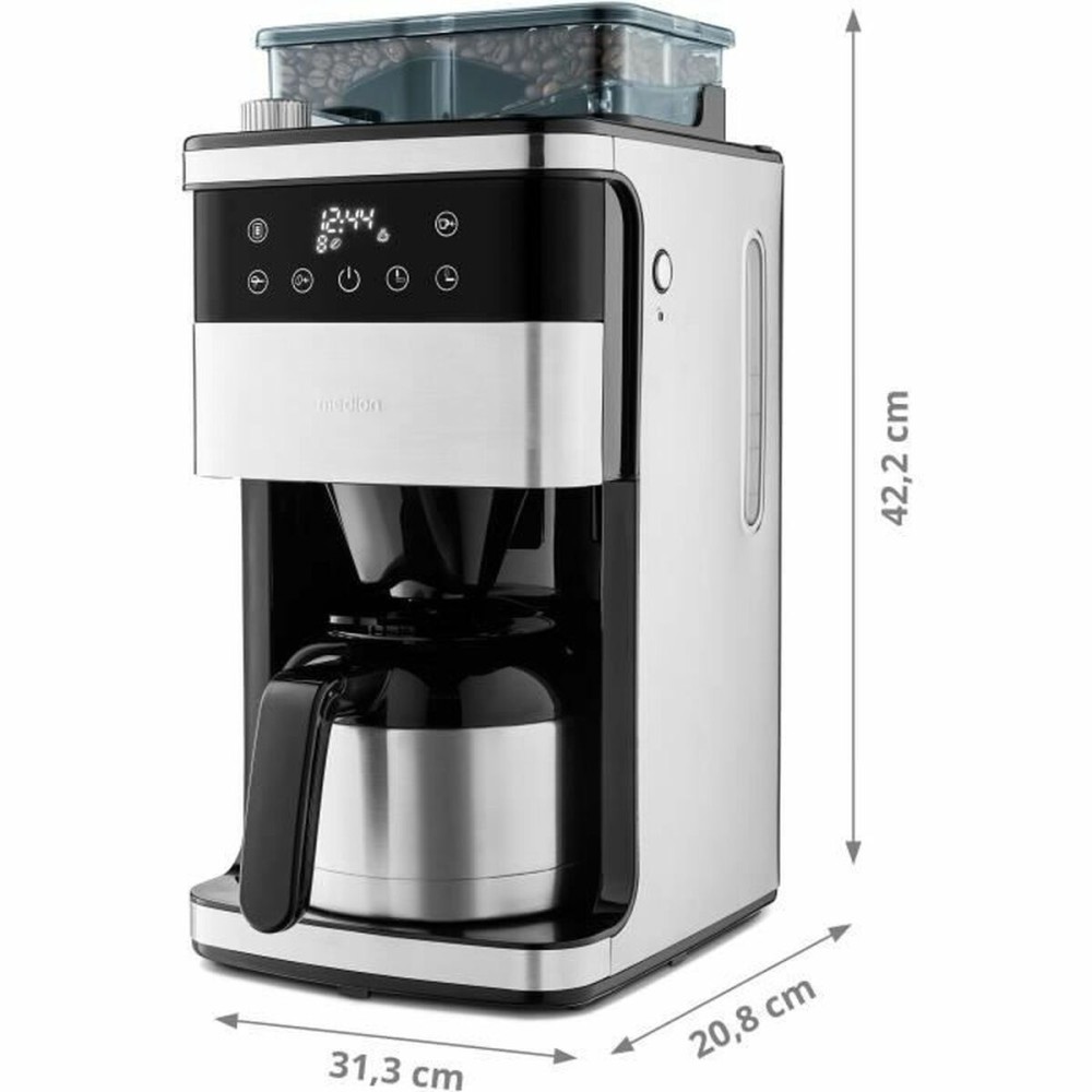 Cafetière goutte à goutte Medion 1000 W Argenté 1 L
