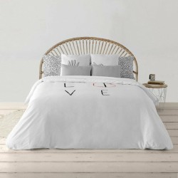 Housse de Couette Decolores Love Multicouleur 175 Fils 140 x 200 cm