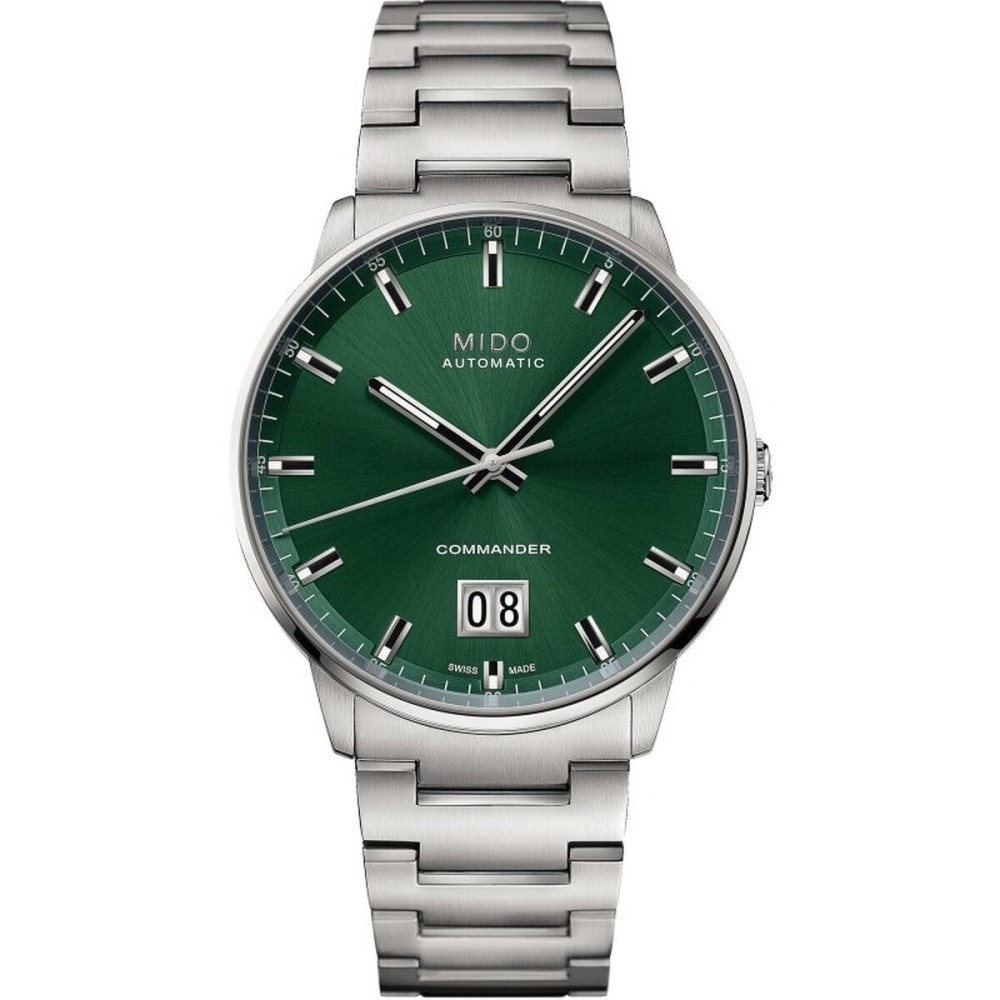 Damenuhr Mido COMMANDER BIG DATE Silberfarben