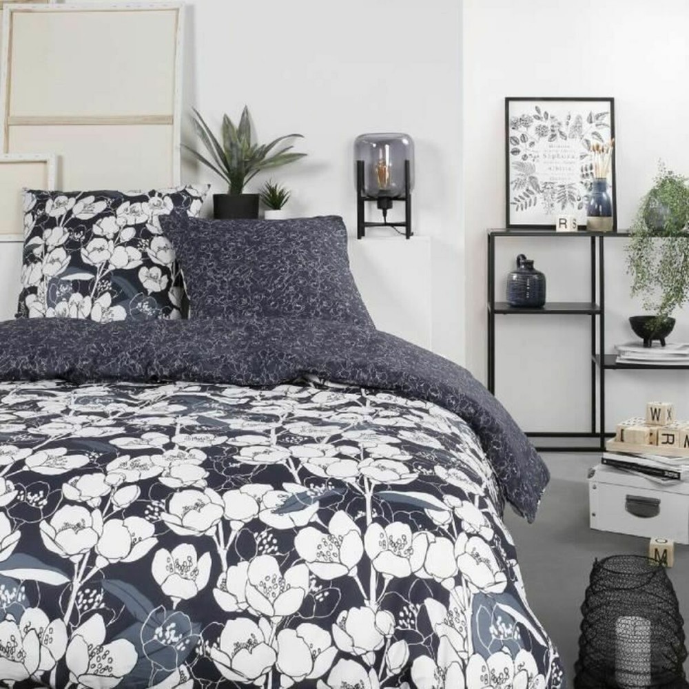 Parure de couette TODAY Mawira Blue marine Lit double 260 x 240 cm Floral