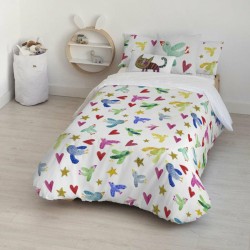 Housse de Couette Decolores Ocells Multicouleur 175 Fils 240 x 220 cm