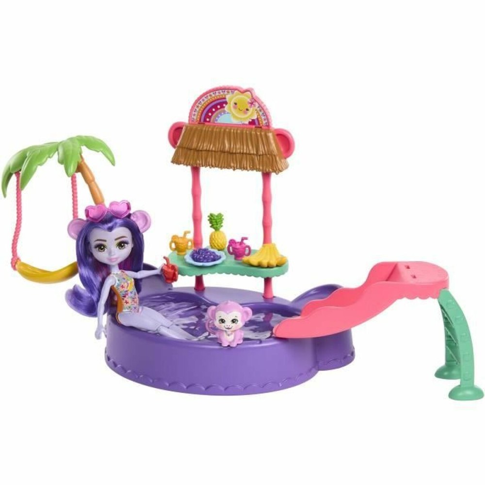 Set of Dolls Enchantimals PISCINE DES SINGES