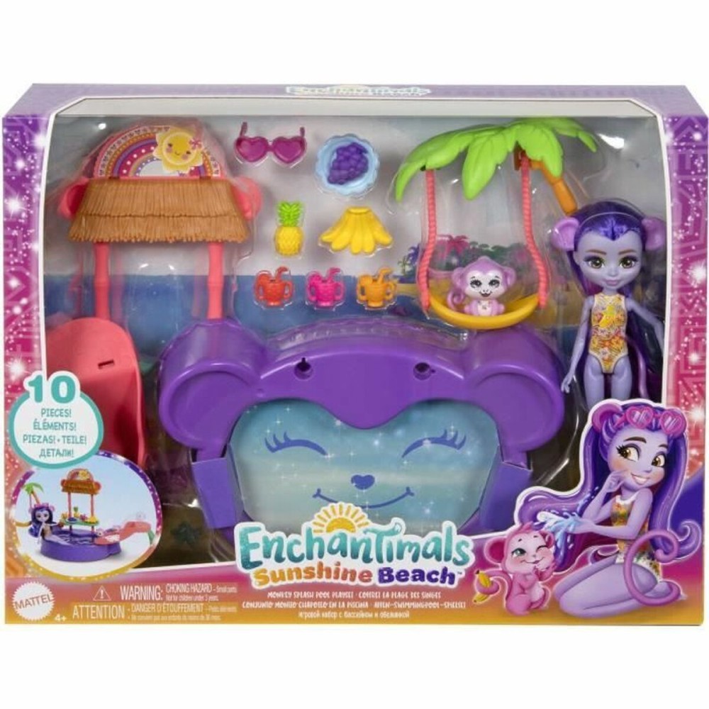 Set of Dolls Enchantimals PISCINE DES SINGES
