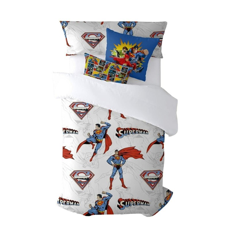 Housse de Couette Superman Man of Steel Multicouleur 175 Fils 260 x 240 cm