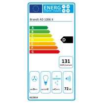Hotte standard Brandt AD1006X 80W 600 m3/h Acier inoxydable (60 cm)