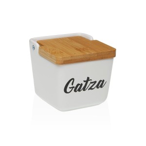 Salzstreuer mit Deckel Versa GATZA Weiß aus Keramik 12,2 x 11,5 x 12,2 cm