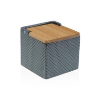Salzstreuer mit Deckel Versa Grau aus Keramik Bambus Dolomite 11 x 11 x 11 cm