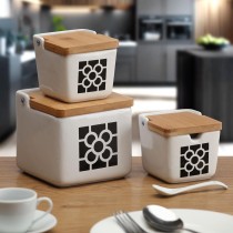 Salzstreuer mit Deckel Versa aus Keramik 8,8 x 8,5 x 8,8 cm