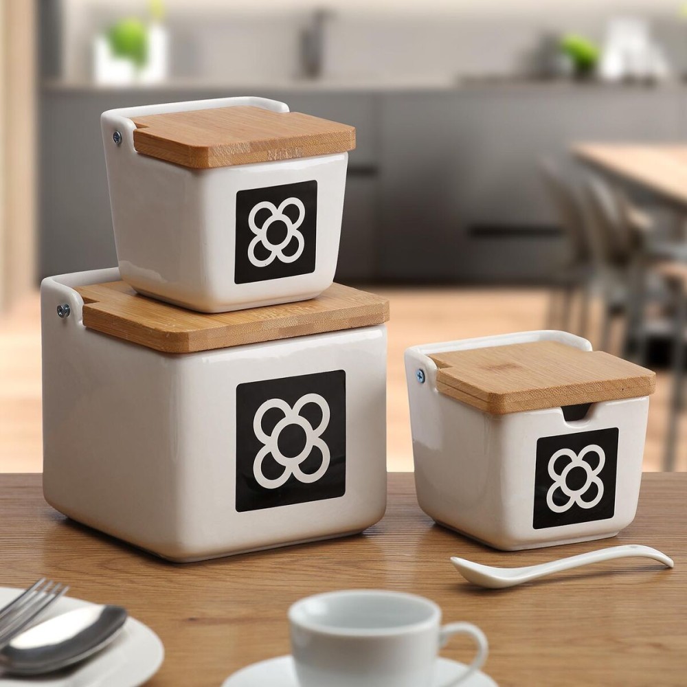 Salt Shaker with Lid Versa Ceramic 8,8 x 8,5 x 8,8 cm