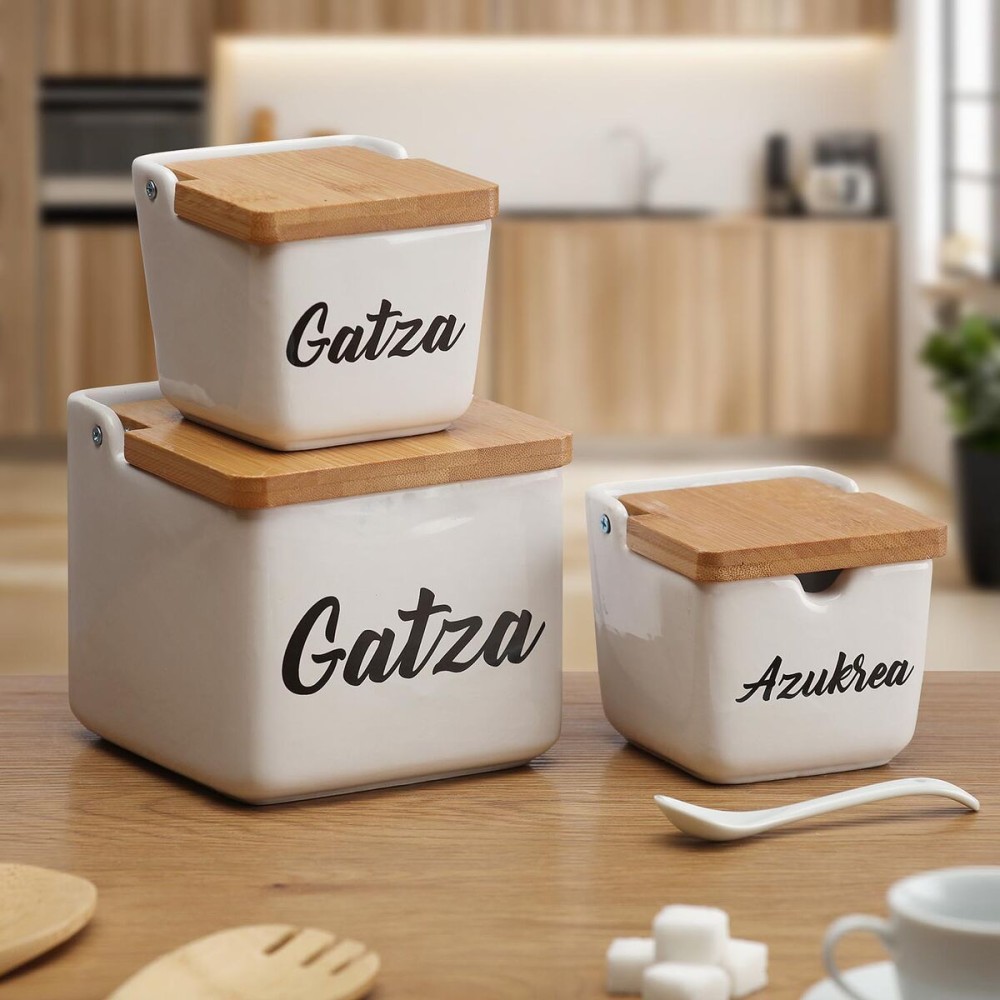 Salt Shaker with Lid Versa GATZA Ceramic 8,8 x 8,5 x 8,8 cm