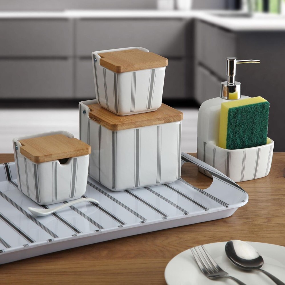 Salt Shaker with Lid Versa G-LINES Ceramic 12,2 x 11,5 x 12,2 cm