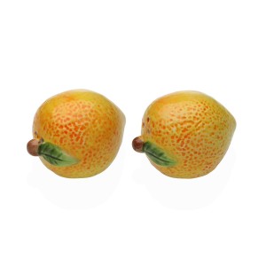 Salt and Pepper Shakers Versa Ceramic Dolomite Lemon 5,2 X 7,2 X 5,6 CM