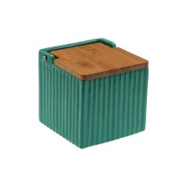 Salzstreuer mit Deckel Versa grün aus Keramik Bambus Dolomite 11 x 11 x 11 cm