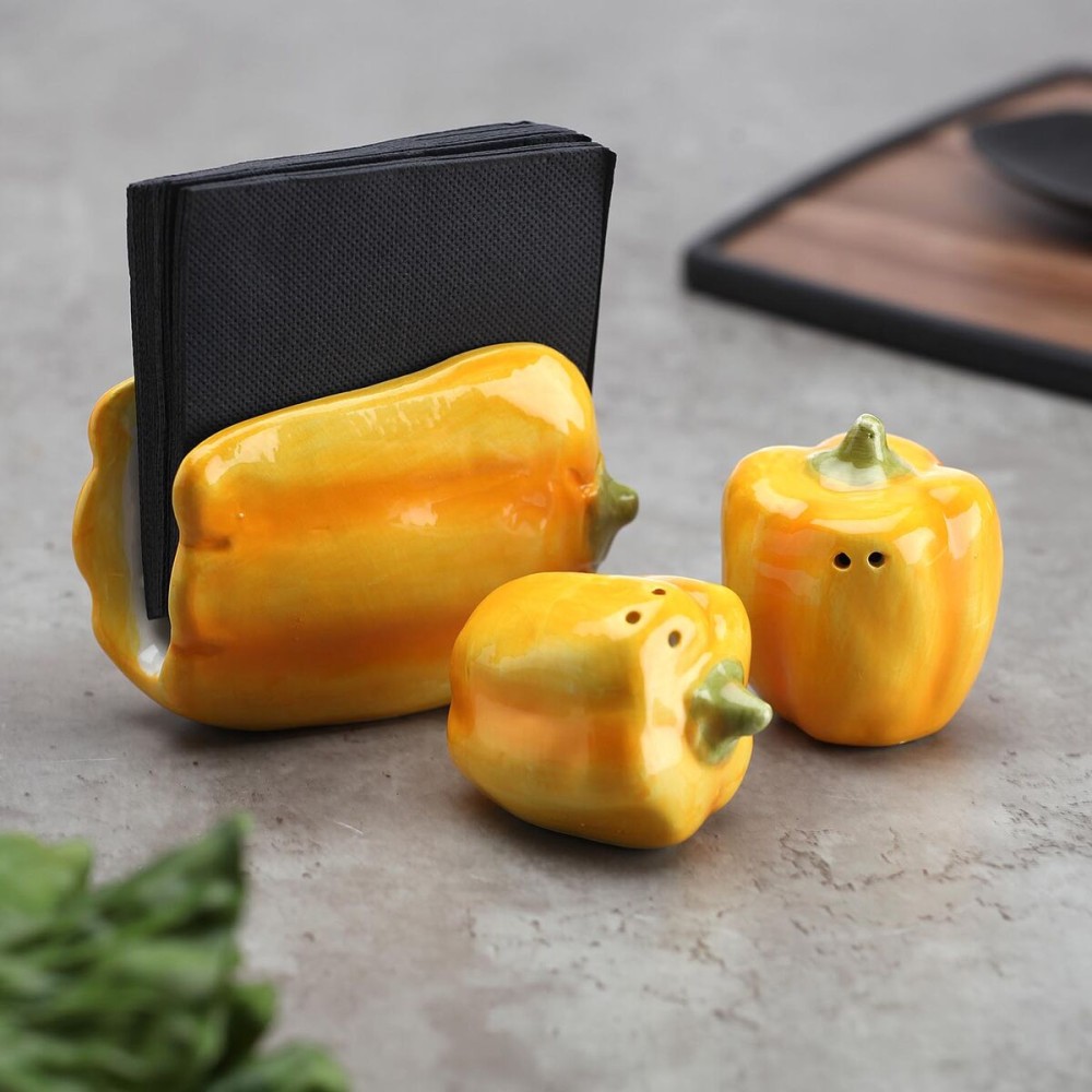 Salz- und Pfefferstreuer Versa aus Keramik Dolomite Paprika 7 X 5,8 X 5,8 CM