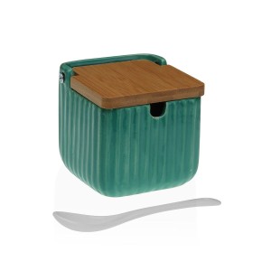 Sugar Bowl Versa Green Ceramic Bamboo Dolomite 8,3 x 8,3 x 8,3 cm