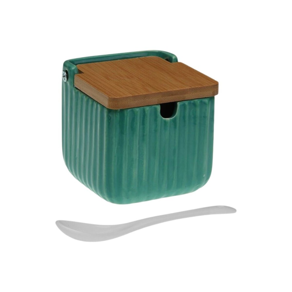 Sugar Bowl Versa Green Ceramic Bamboo Dolomite 8,3 x 8,3 x 8,3 cm