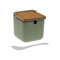 Sugar Bowl Versa Green Ceramic Bamboo Dolomite 8,3 x 8,3 x 8,3 cm