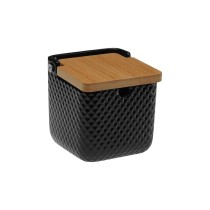 Sugar Bowl Versa Black Ceramic Bamboo Dolomite 8,3 x 8,3 x 8,3 cm