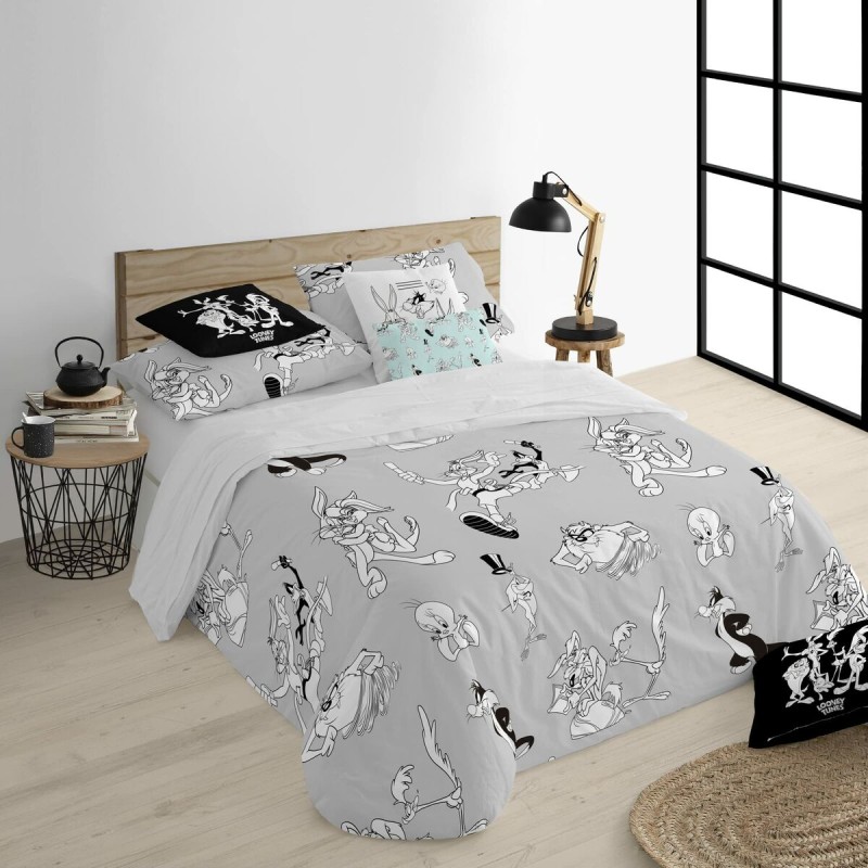 Nordic cover Looney Tunes Looney BN White black 175 Threads 260 x 240 cm