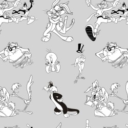 Nordic cover Looney Tunes Looney BN White black 175 Threads 260 x 240 cm