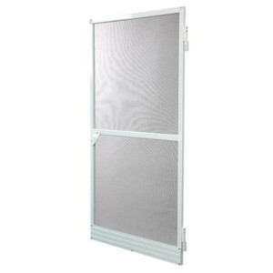 Moskitonetz Türen Fiberglas Aluminium Weiß (220 x 100 cm)