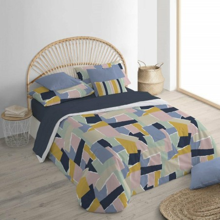 Housse de Couette Decolores Jena Multicouleur 175 Fils 220 x 220 cm