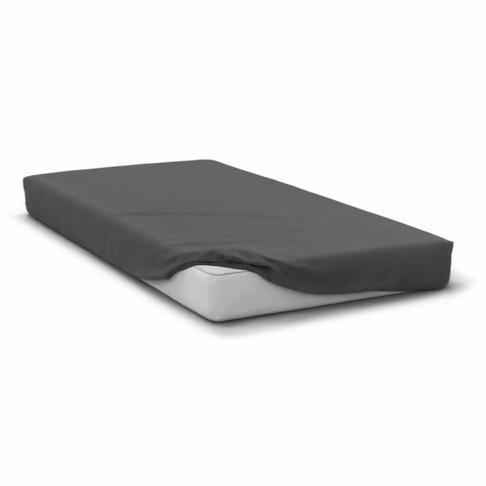 Drap housse HOME LINGE PASSION HP71766 Gris Anthracite 140 x 190 + 30 cm