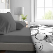Drap housse HOME LINGE PASSION HP71766 Gris Anthracite 140 x 190 + 30 cm