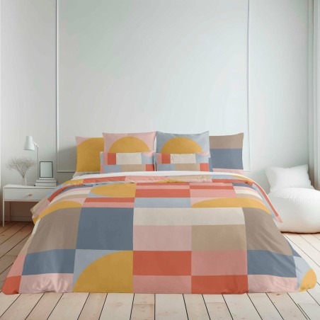 Housse de Couette Decolores Weimar Multicouleur 175 Fils 140 x 200 cm