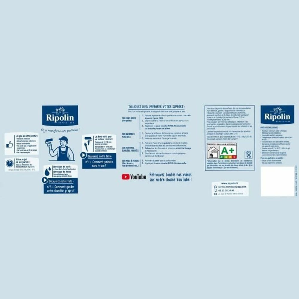 Peinture d'Apprêt Ripolin Blanc Satiné 2 L