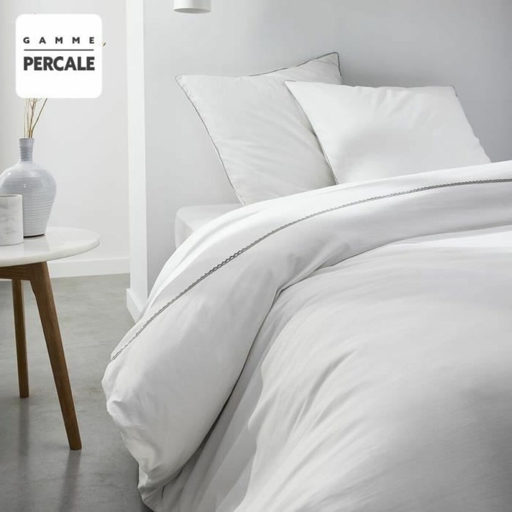 Parure de couette TODAY Percale Blanc 240 x 260 cm Macramé