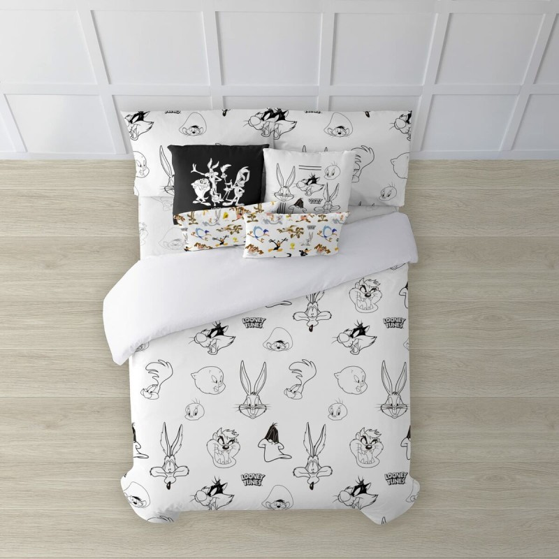 Nordic cover Looney Tunes Looney B&W White black 175 Threads 260 x 240 cm