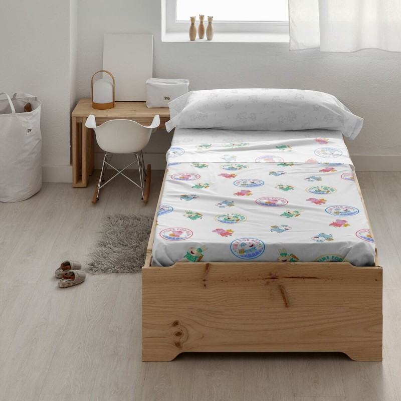 Housse de Couette Peppa Pig Sea Multicouleur 175 Fils 140 x 200 cm