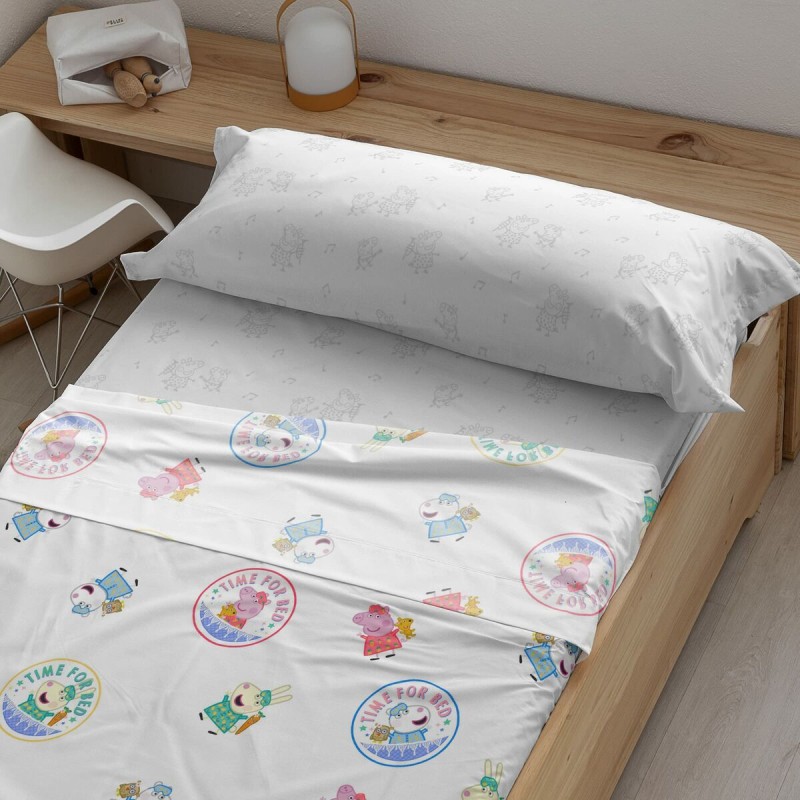 Housse de Couette Peppa Pig Sea Multicouleur 175 Fils 140 x 200 cm