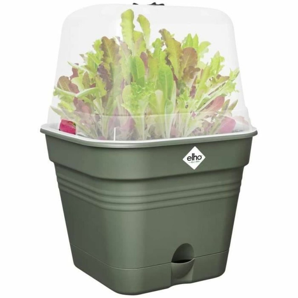 Blumentopf Elho mit Deckel grün Kunststoff Ø 20 cm