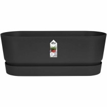 Planter Elho Black 50 cm Plastic Oval