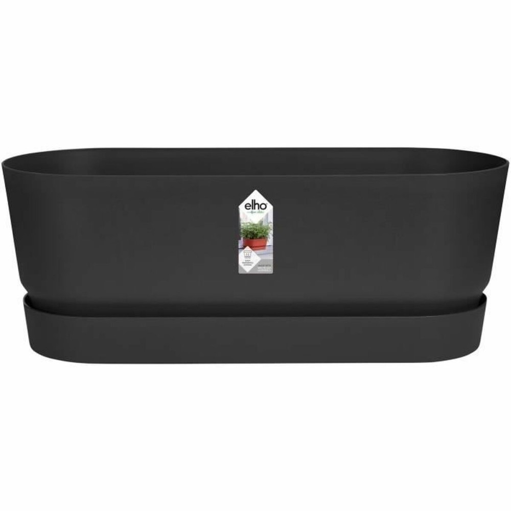 Planter Elho Black 50 cm Plastic Oval