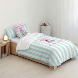 Housse de Couette Peppa Pig Bear Hugs Multicouleur 175 Fils 180 x 220 cm