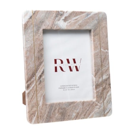 Photo frame Romimex Stone Brass Marble MDF Wood 5 x 20 x 15 cm