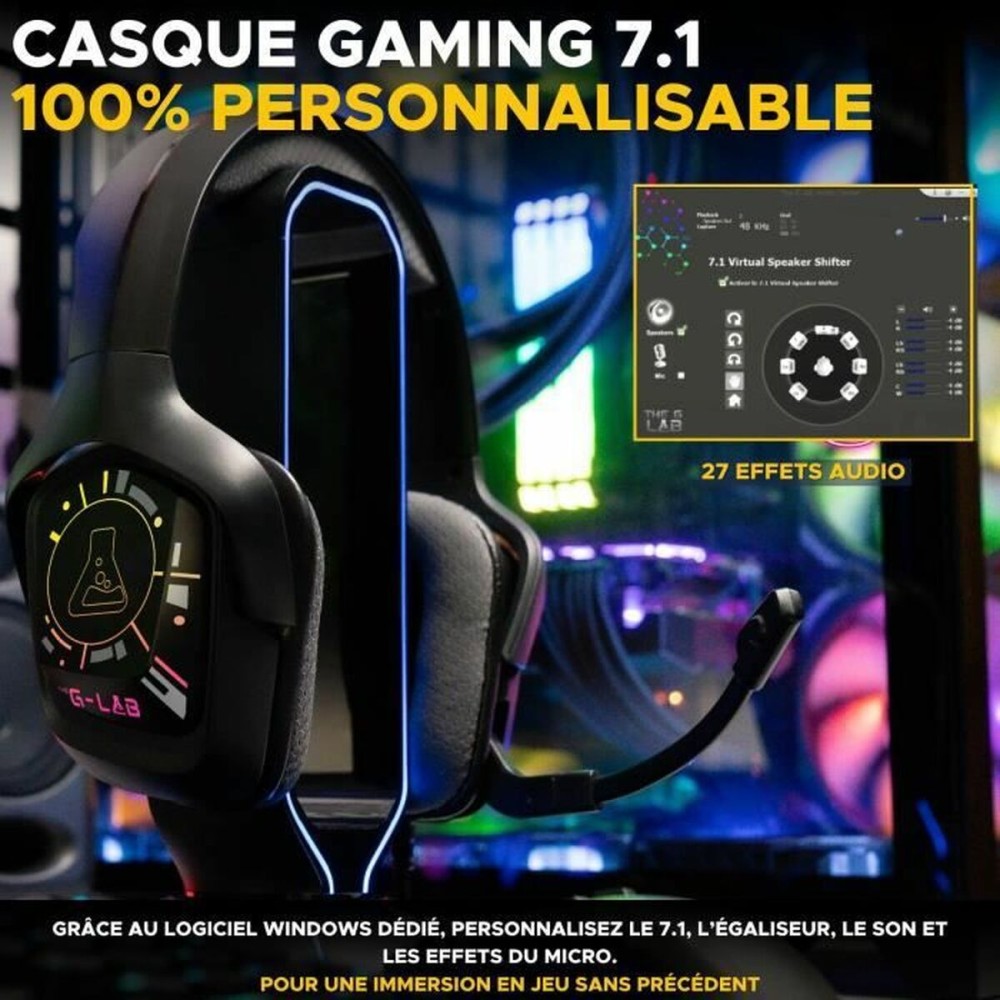 Casques avec Microphone The G-Lab KORP COBALT 7.1