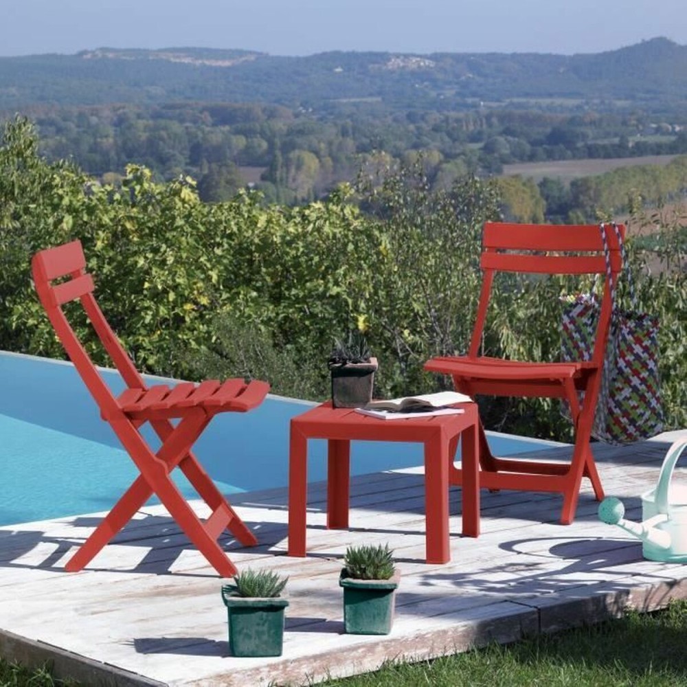 Side table Grosfillex Miami Red 40 x 40 x 41 cm