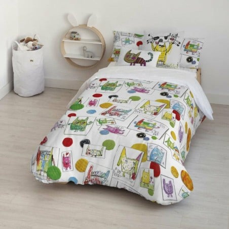 Housse de Couette Decolores Indiana Multicouleur 175 Fils 155 x 220 cm