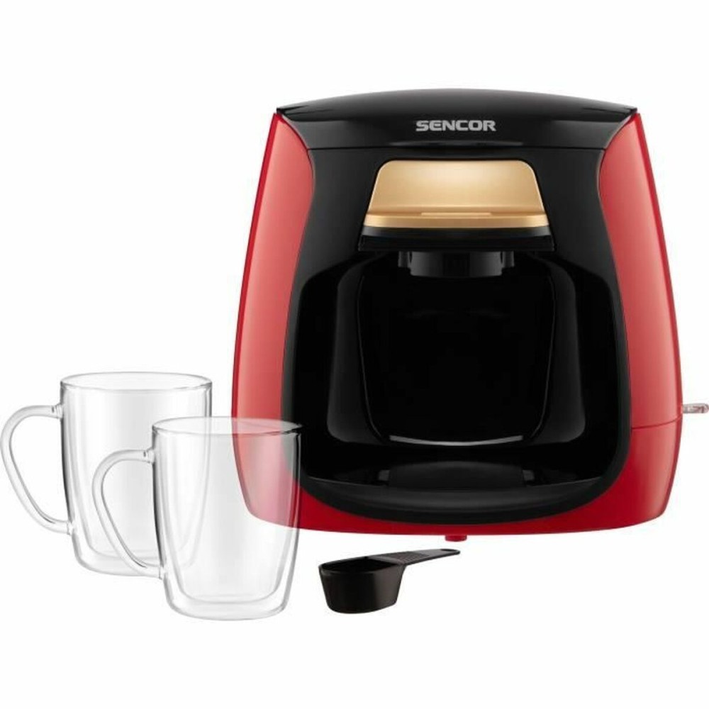 Drip Coffee Machine Sencor SCE 2101RD Red rouge noir 500 W